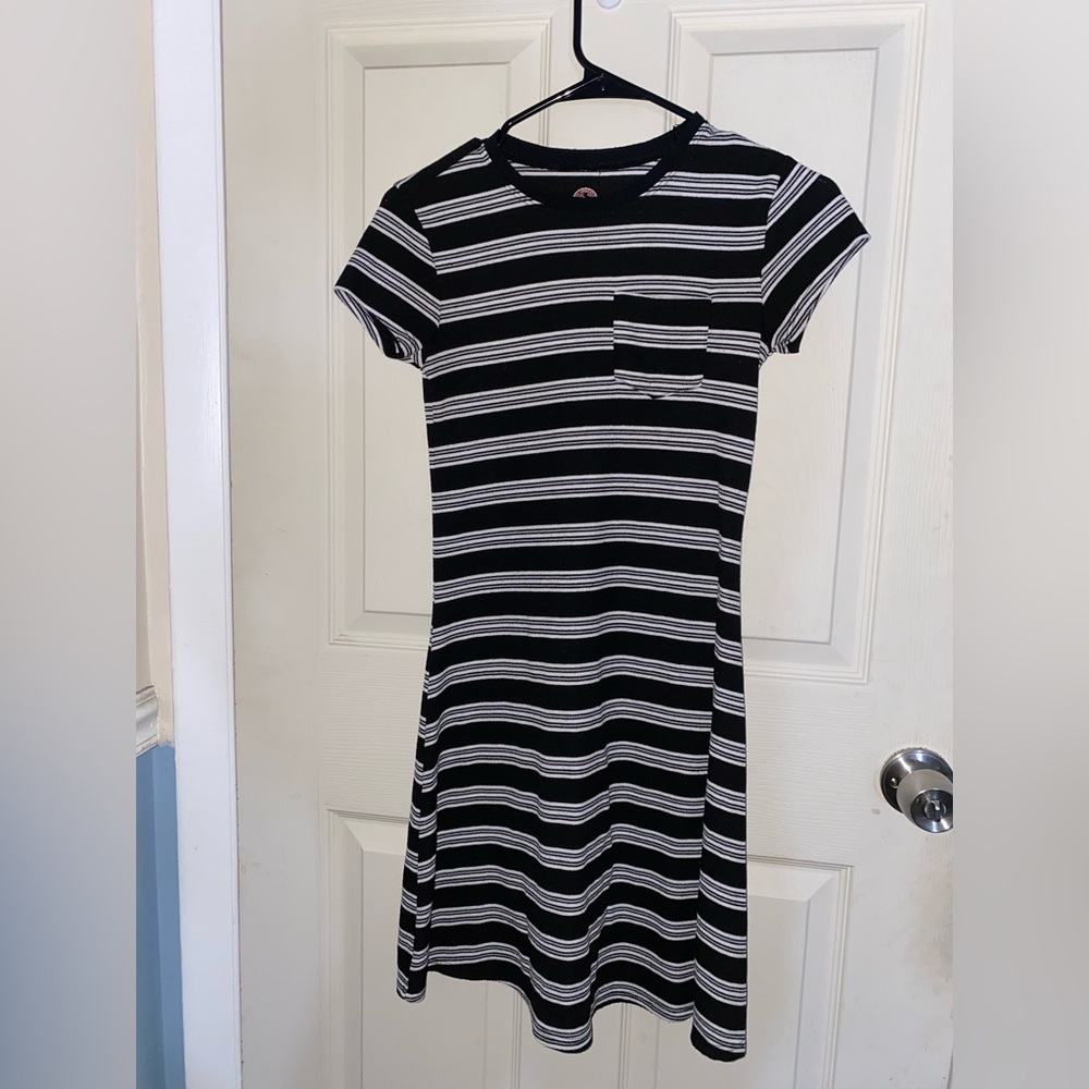 Back and white striped dress